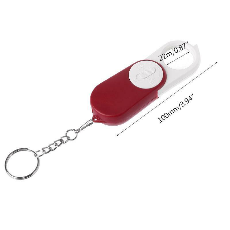 Keychain Magnifier Folding 10X Read Magnifying Glass with Illuminant LED Light