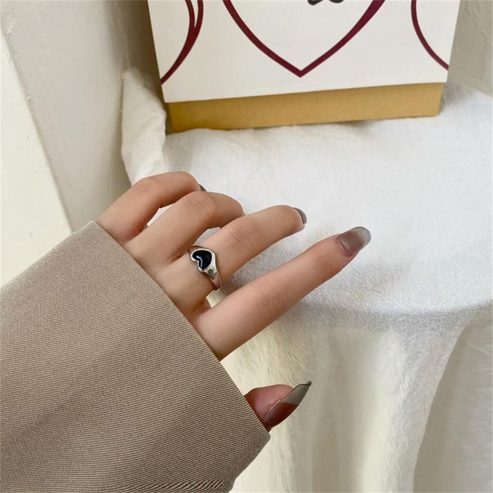 Gift for Women Girl Love Ring Opening Design Ring Index Finger Rings Heart Ring