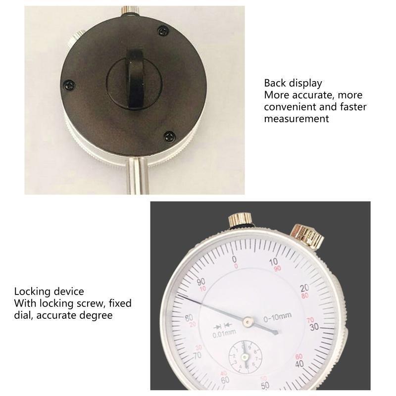 Dial Indicator Precision Tool 0.01mm Accuracy Indicator Dial Test Gauge 0-10mm