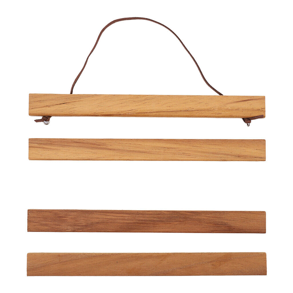 Poster Hanger Magnetic s 8'' Teak Hanging  for Canvas decor for art