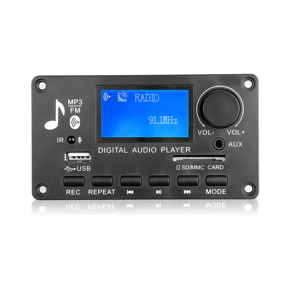 12V Amplifier MP3 Decoder Board Bluetooth-compatible FM Radio Audio Module