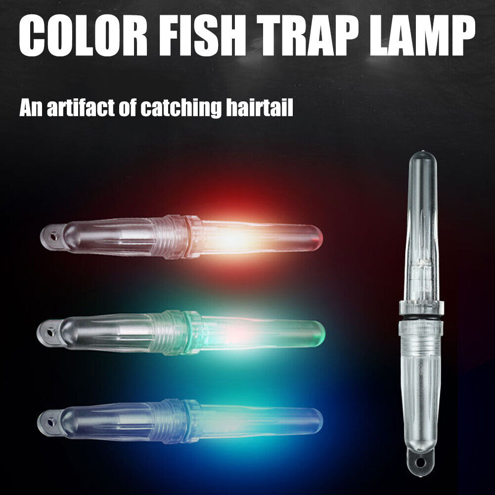 LED Flash Underwater Lights Fishing Lure Bait Attracting Night Fish Lamp