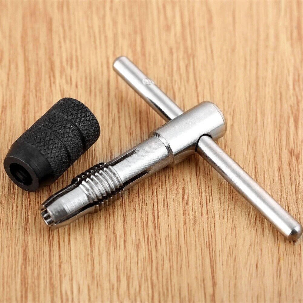 Portable Metric M3-M6 Thread Screw Tap Drill Bit Wrench Carpentry T-Handle Tool