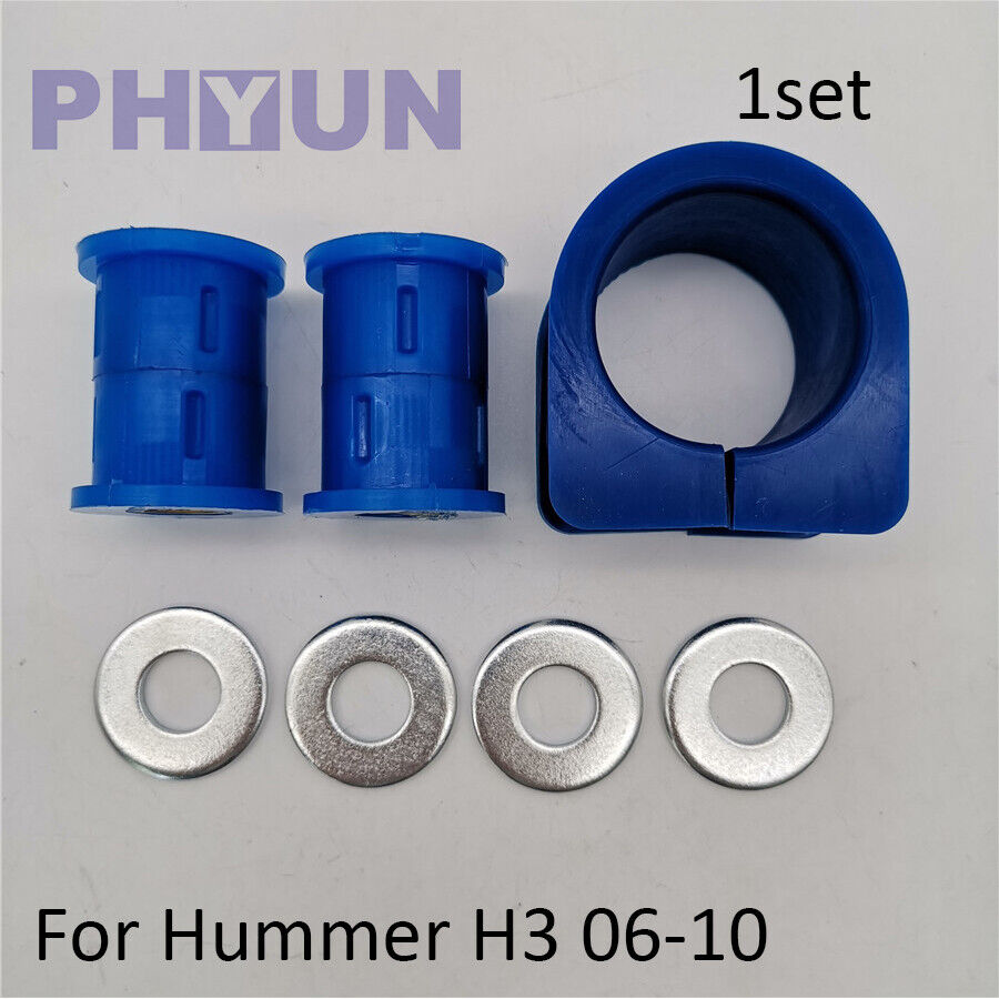 1set Polyurethane Blue Steering Rack Bushing Set Kit For Hummer H3 2006-2010