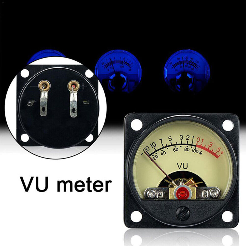 TR-35 VU Meter Power Amplifier DB Table Audio Level Head Meter w/Backlight