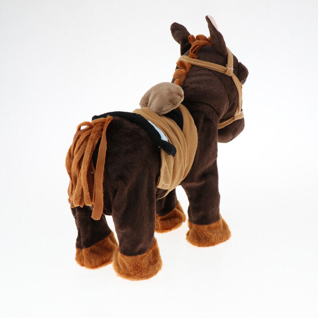 Electric  Horse Soft  with Movement Sounds  Gift (Brown)