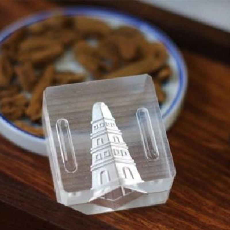 Transparent Acrylic Pagoda Shape Incense Cone Tower Mold Backflow Fragrant Mould