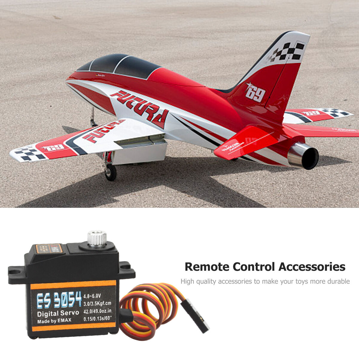 Emax ES3054 17g 3.5kg 0.13sec Metal Gear Digital Servo Kits for RC Aircraft