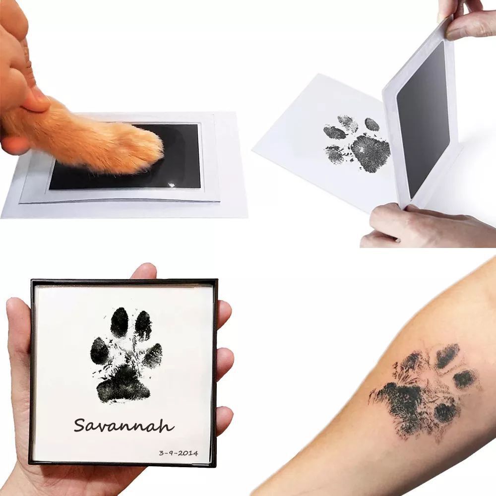 2 Set Safe Baby Paw Print Pad Pet Dog Cat Handprint Footprint Kit Souvenirs Gift