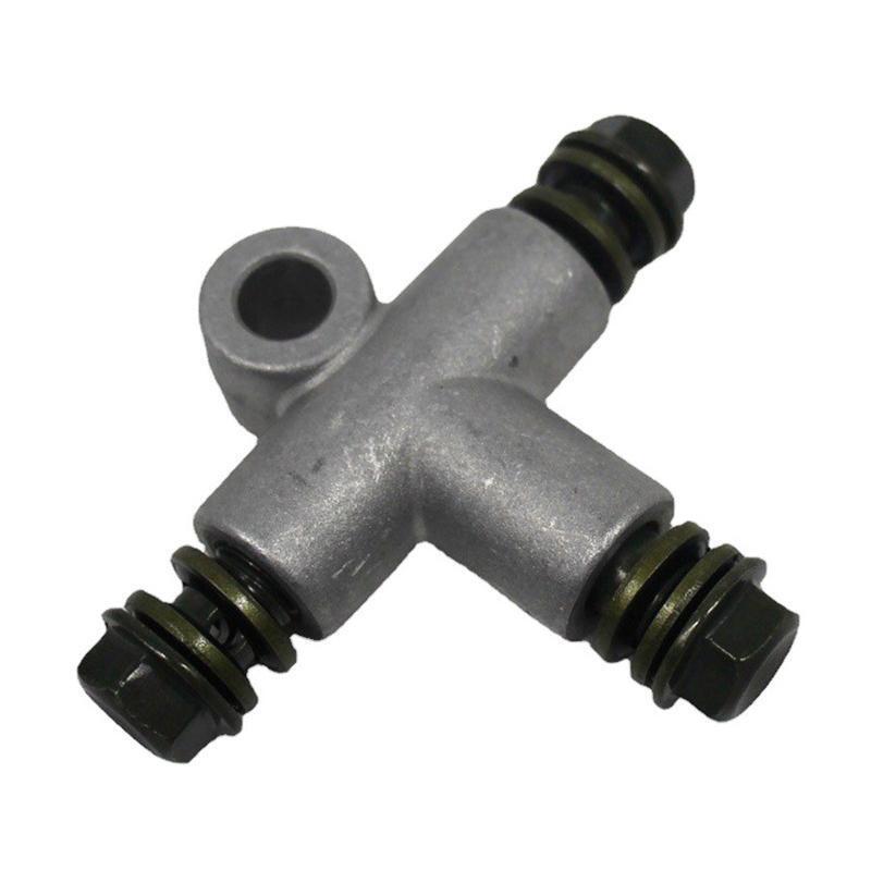 Universal Motorcycle Brake Hose Line CNC Pipe Connect Coupling Tee 3 Way Adapter