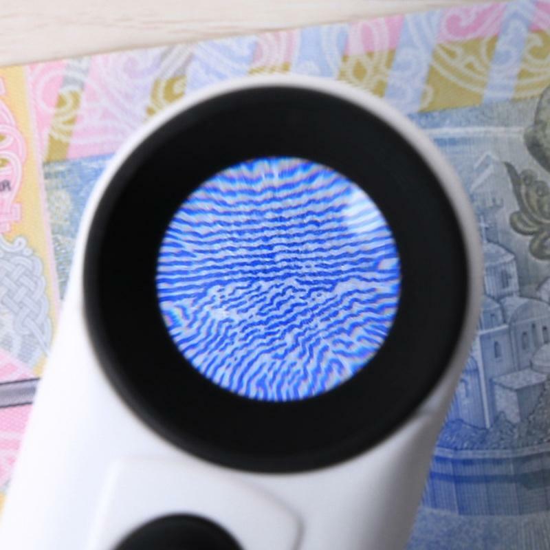 Handheld 40x Magnifier Magnifying Glass w/ 2 LED Light Handheld Magnifier Loupe