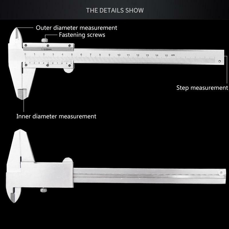 0-150mm / 0-6 Carbon Steel Vernier Caliper Gauge Manual measurement Micrometer