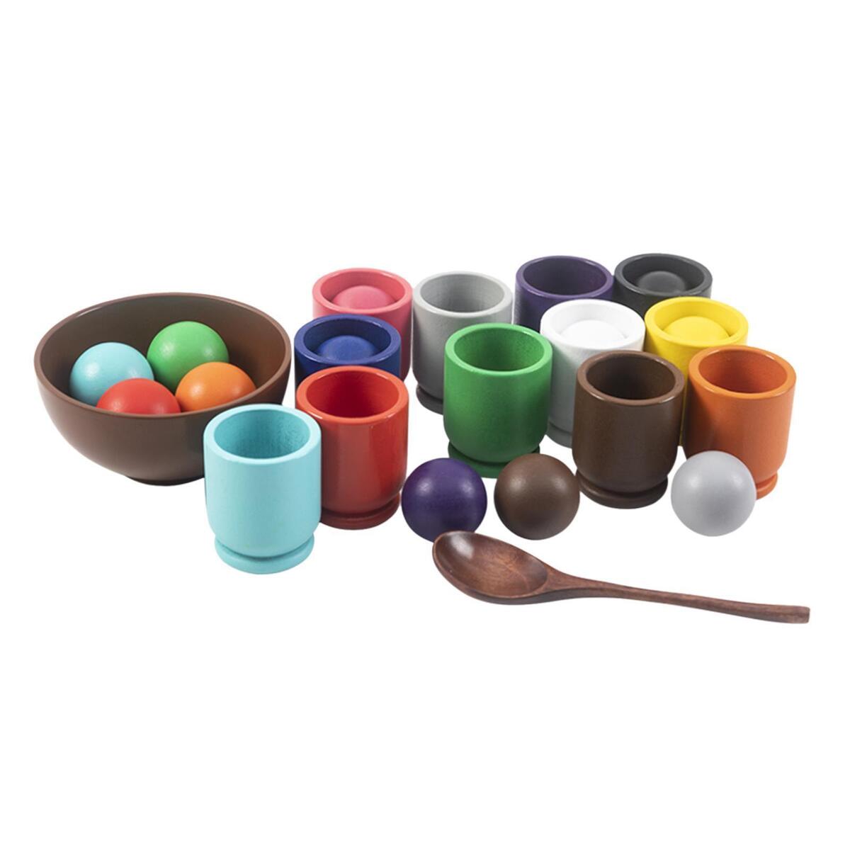 Matching Sorting Balls in Cups Training Logical Thinking Board Game for Kids