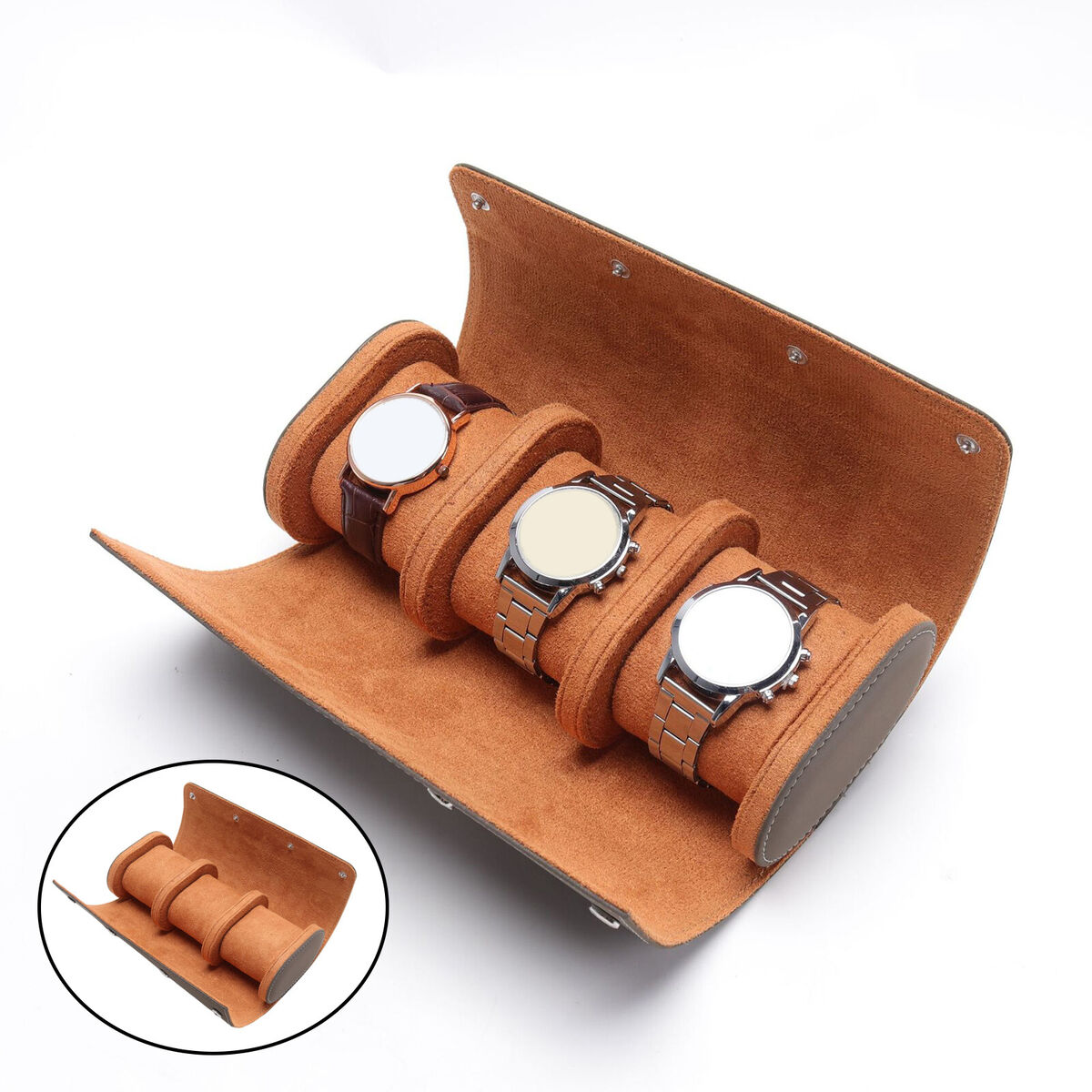 3 Slot Hard Watch Travel Case  Box Jewelry Storage Pouch for