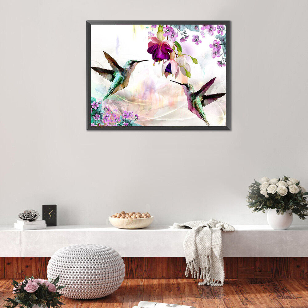 5D DIY Diamond Painting Bird Flower Full Square Drill Mosaic Picture Kit