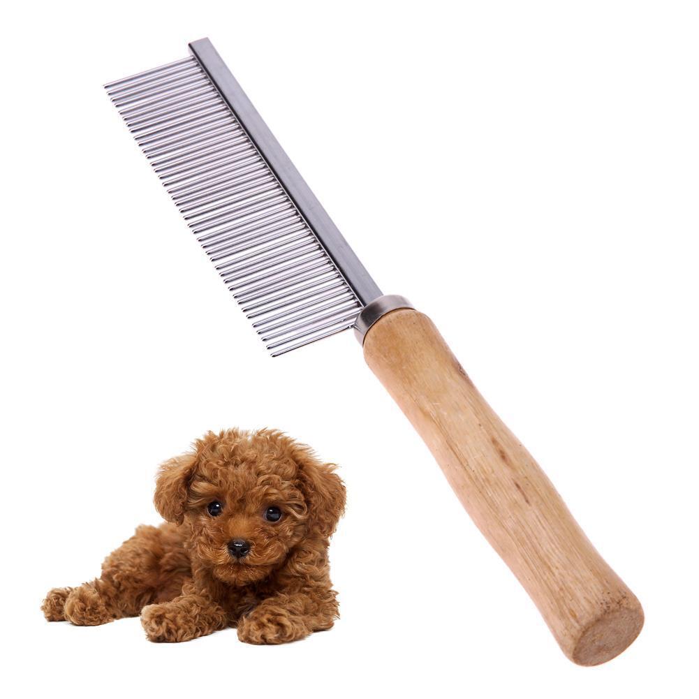 Stainless Steel Pet Comb for Dog Cat Hair Removal Single Row Straight Comb