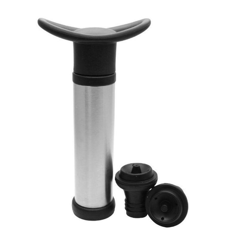 Durable Stainless Steel Vacuum Wine Saver Pump Humanized Design Bottle Stopper