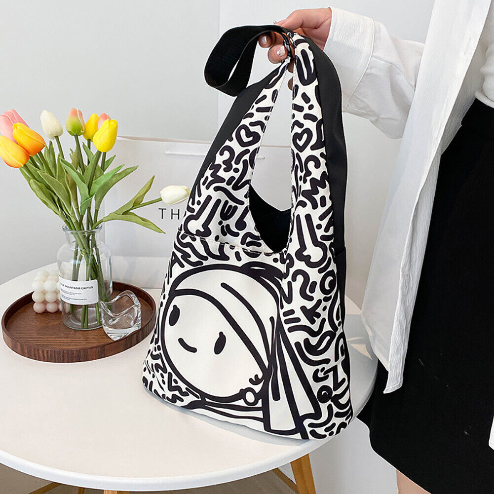 Summer Art Painting Canvas Tote Bag Women Leisure Shopping Travel Handbags