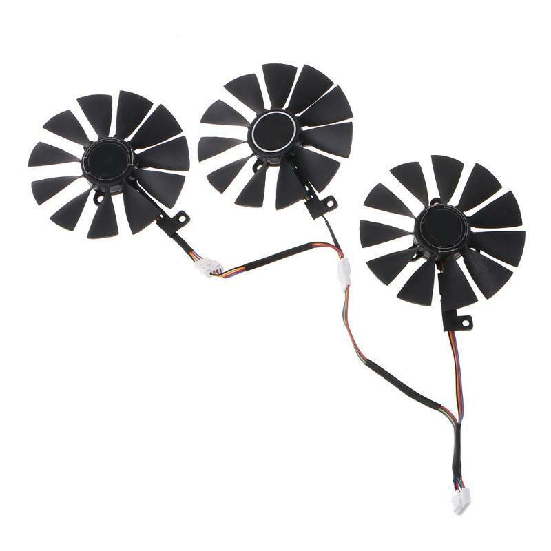 3Pcs 90MM T129215BU 7Pin Cooling Fan for GTX1080Ti R9 390X/390 12V 0.5A