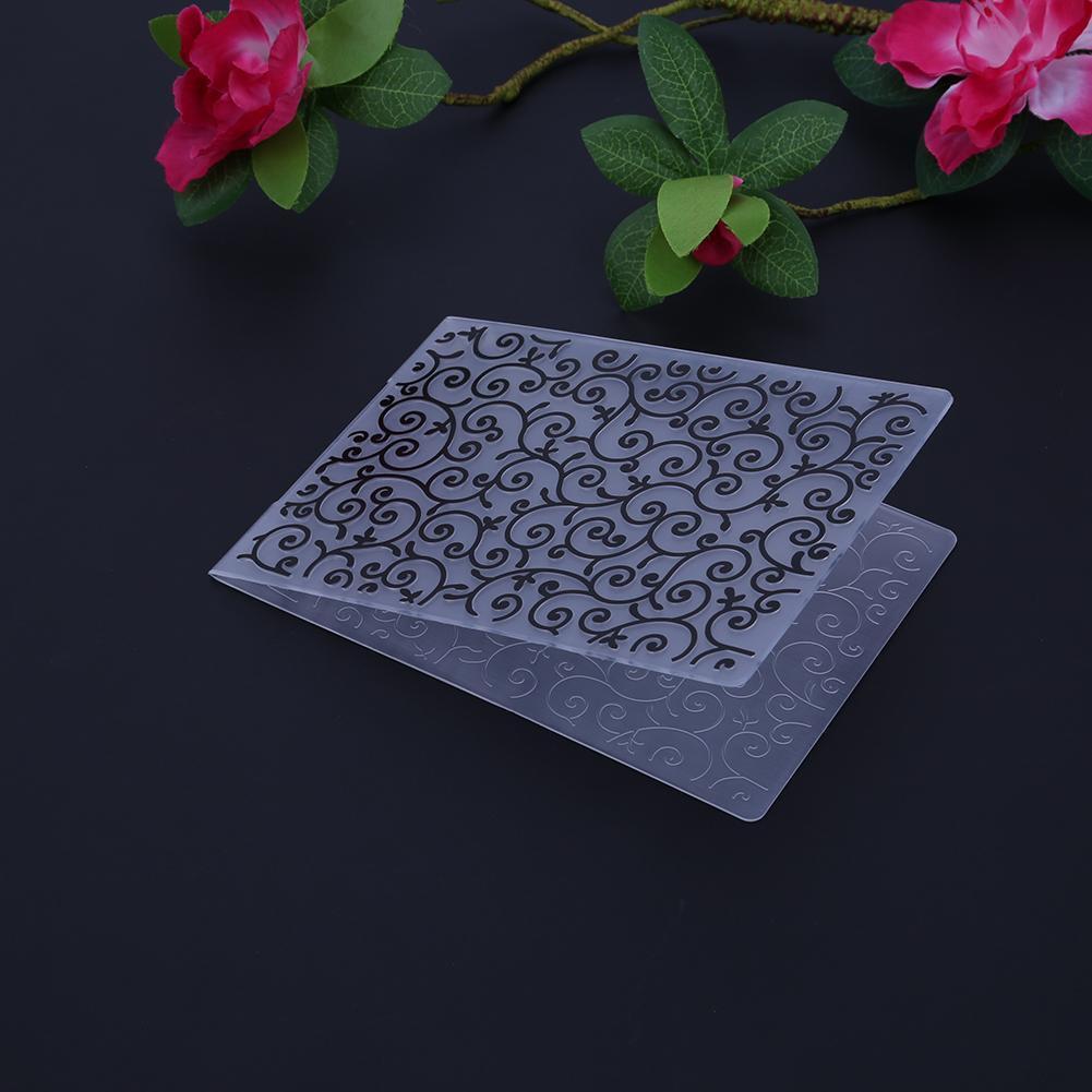 1pc Flower Vine Plastic Embossing Folder Template For Scrapbooking DIY
