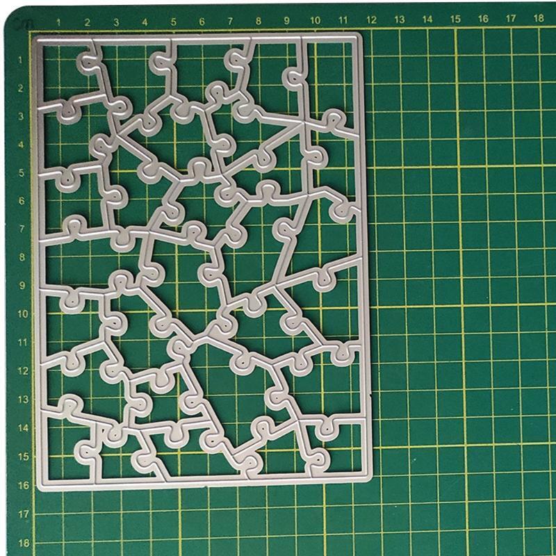 Metal Irregular Puzzle Cutting Dies Stencil Scrapbook Album Paper Card Template