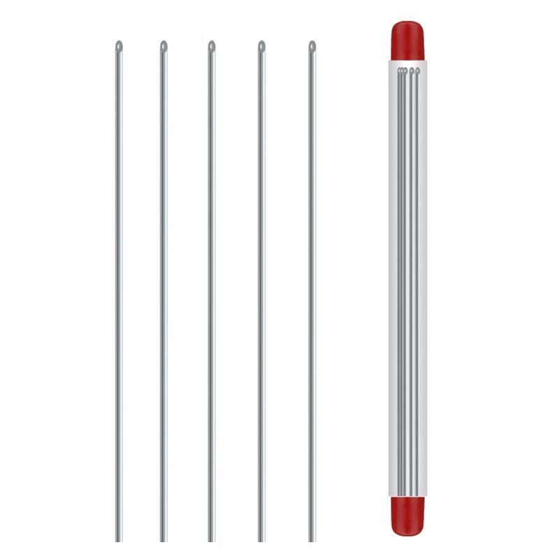 5 Pcs Worm Baiting Hollow Needle Bait Feeder Stainless Steel Upper Needles
