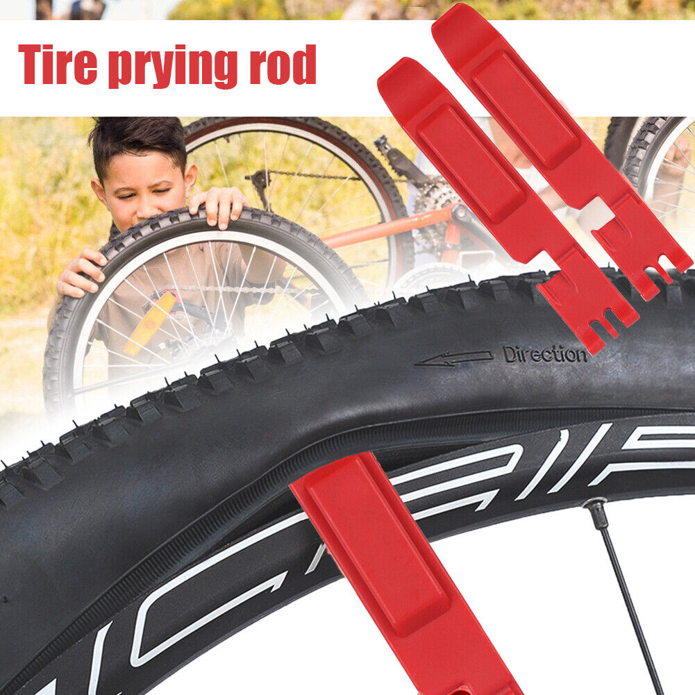 2pcs Universal MTB Road Bicycle Tire Pry Rod Bike Tyre Lever Opener (Red)