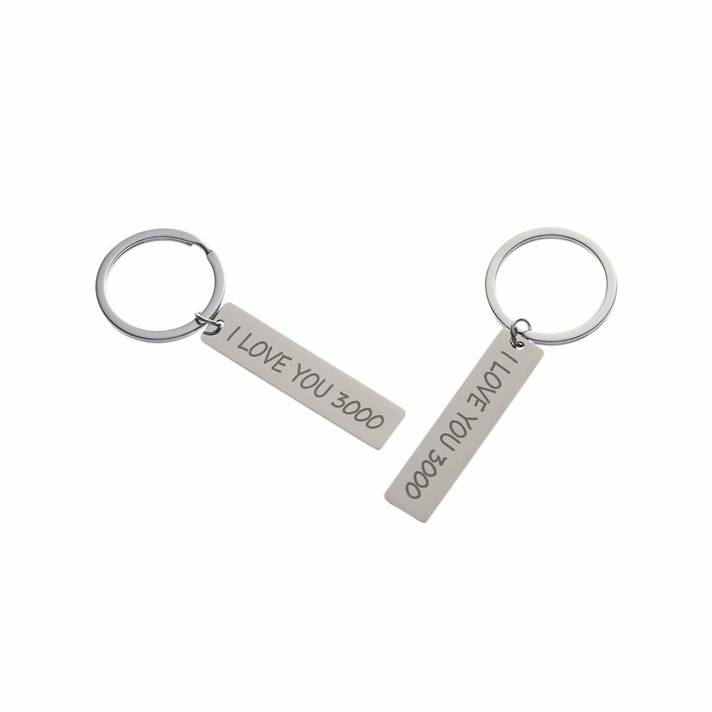 Wife Husband Gift Metal Car Pendant I Love You 3000 Keyring Keyfob Key Ring