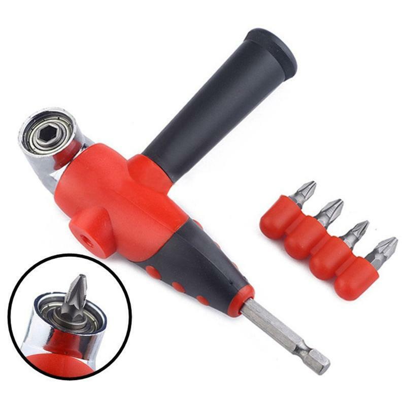 Black & Red Magnetic Screwdriver Adjustable Hexbit Angle Driver Wrench Hex Bit