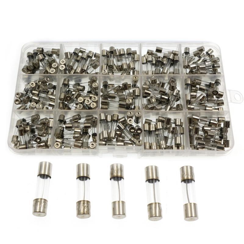 15 Value 300Pcs 0.1A-20A 250V Quick Fuse Assortment 5x20 0.1A-20A Household Fuse