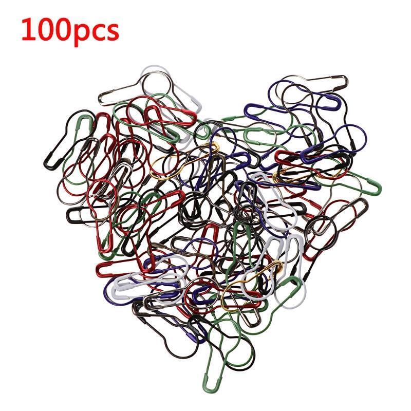 100Pcs Calabash Shape Safety Pin Pear Gourd Shaped Coilless Tag Fastener Craft