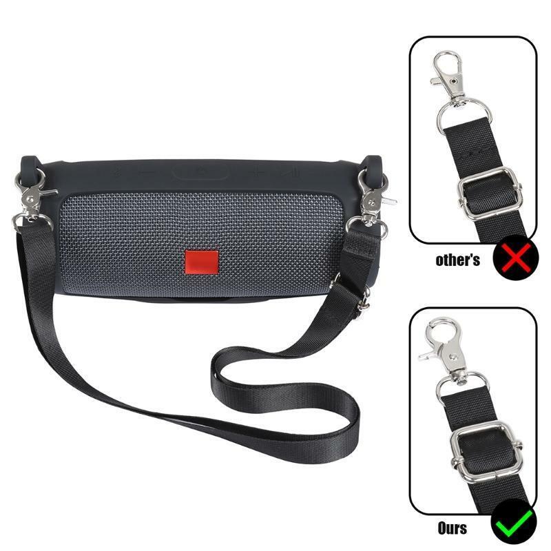 forJBL CHARGE ESSENTIAL Speaker Protective Silicone Case with Shoulder Strap