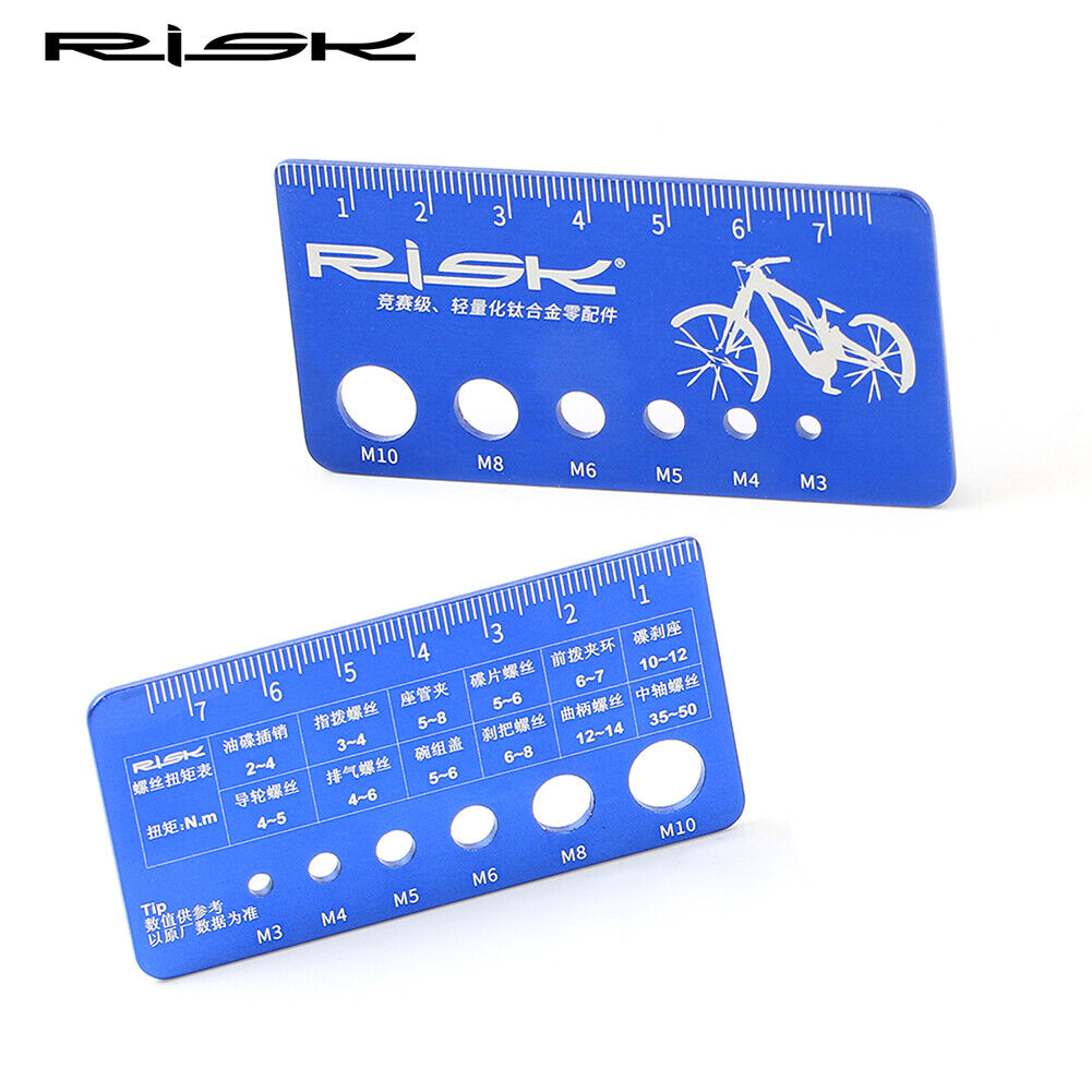 RISK Aluminum Alloy Bicycle Screws Measuring Calipers Ruler Bike Repair Kit