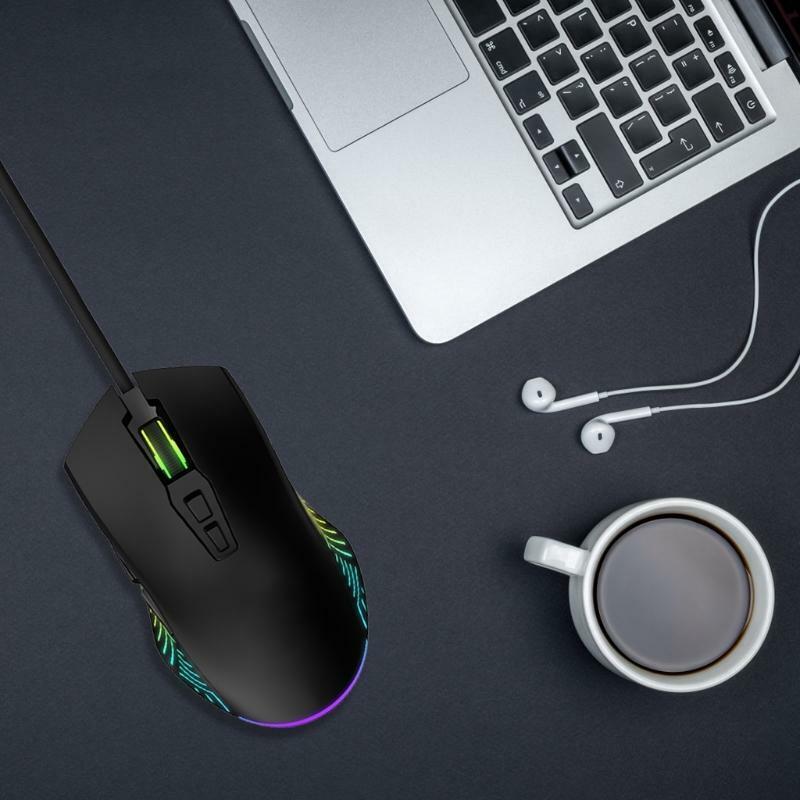 Portable USB Wired Optical Mouse Ergonomic Mouse 1600dpi for Laptop Computer