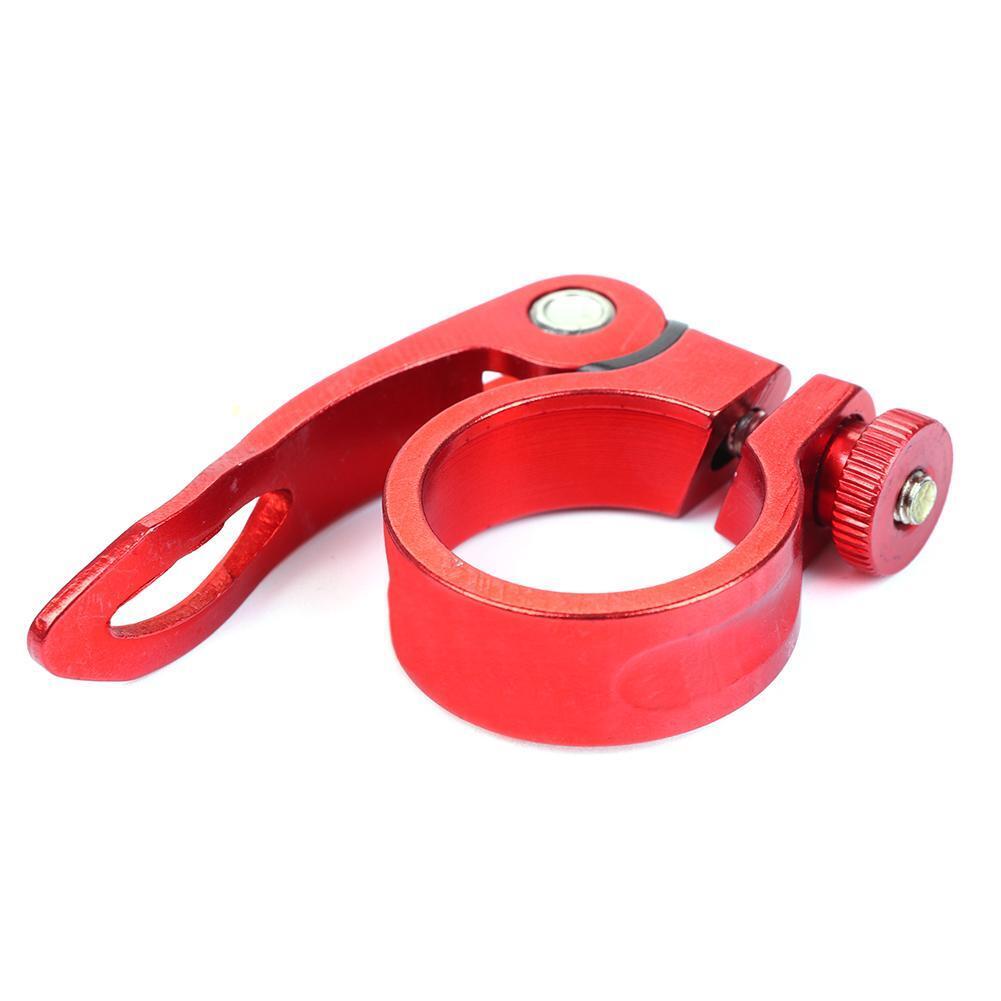 31.8mm Seatpost Clamp Quick Release MTB Bike Seat Post Tube Clip (Red)