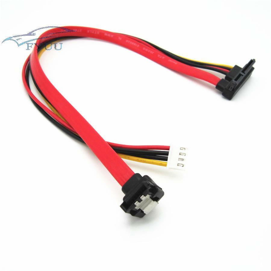 30cm 90° 22P SATA 7+15P 22pin to SH 2.0 4pin SATA HDD Hard Disk Data Power Cable