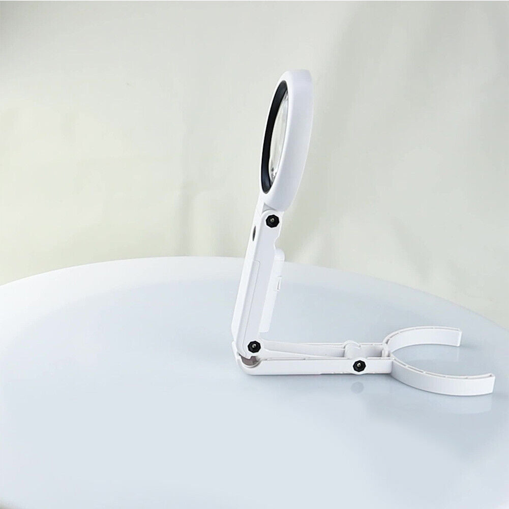 LED Folding Magnifier for Reading Portable Handheld Loupe Magnifying Glass