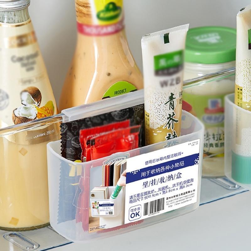 Makeup Brush Organizer Side Refrigerator Storage Box Fridge Spice Rack for Home