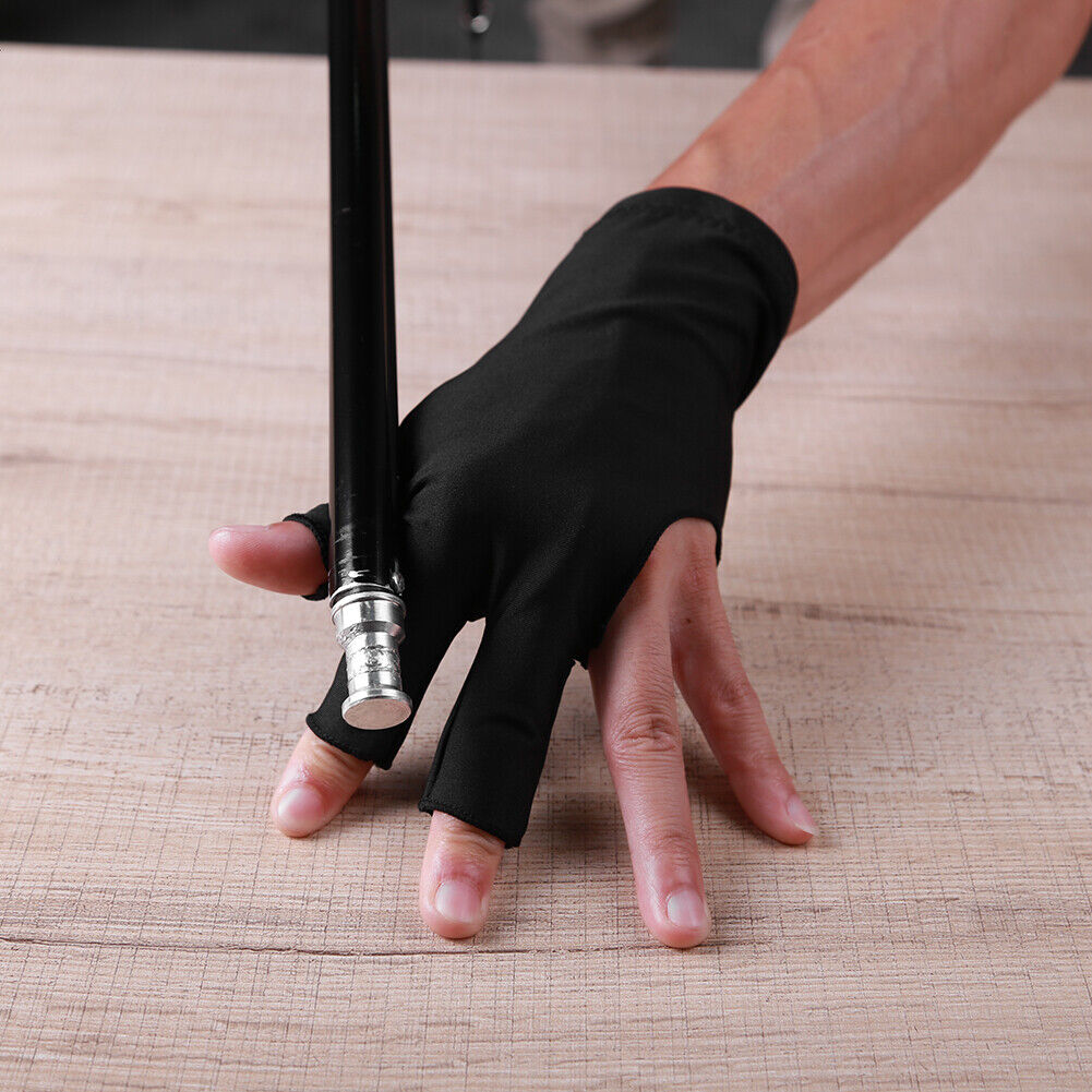 5pcs Snooker Billiard Gloves Three 3 Finger Left Hand Gloves for Men Women