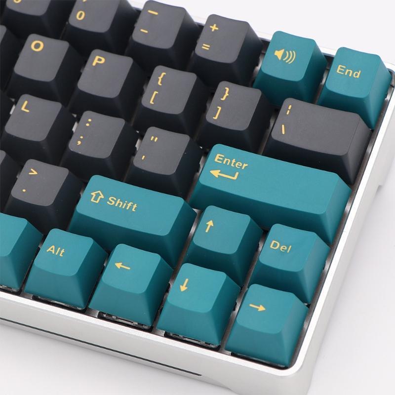 126 Keys PBT Keycap Mars Theme Green Double-shot OEM Profile for 61/64/68/84/87
