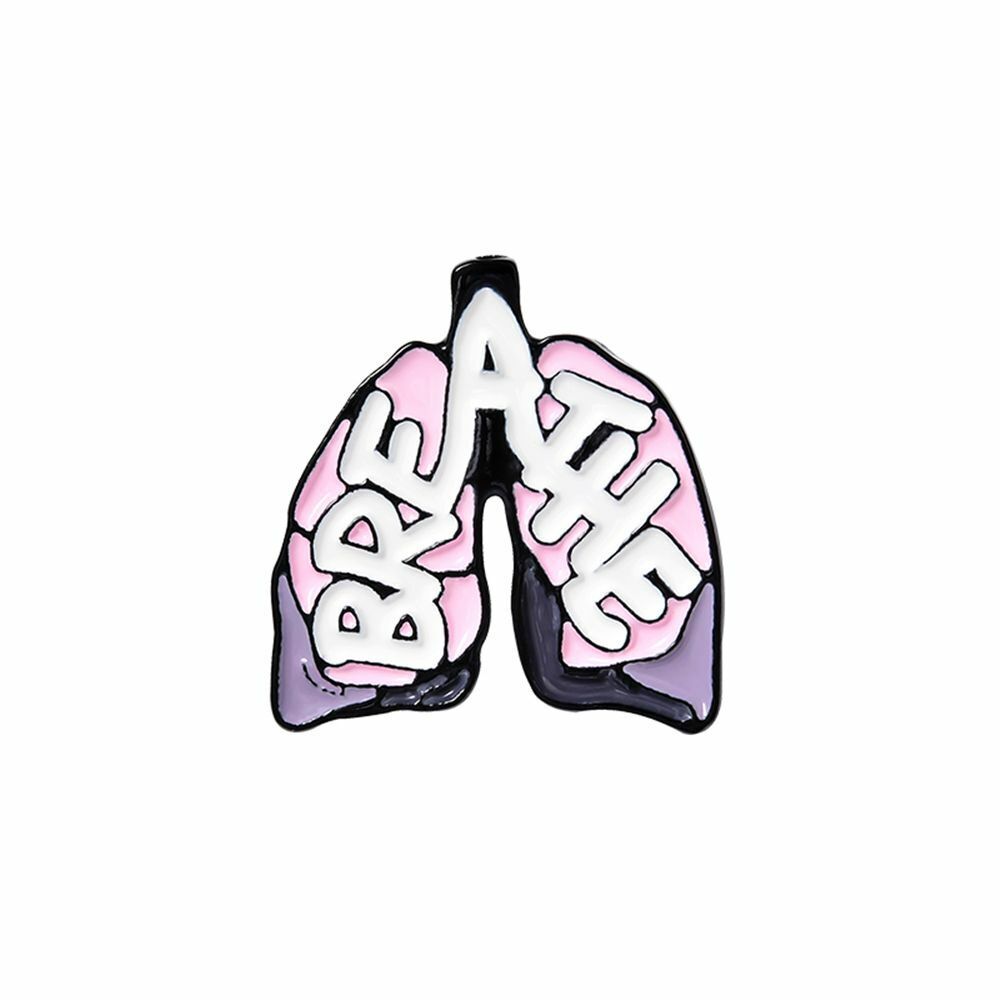 Oil Badge Cartoon Bag Accessories Brain Lung Anatomy Heart Enamel Pins Brooch