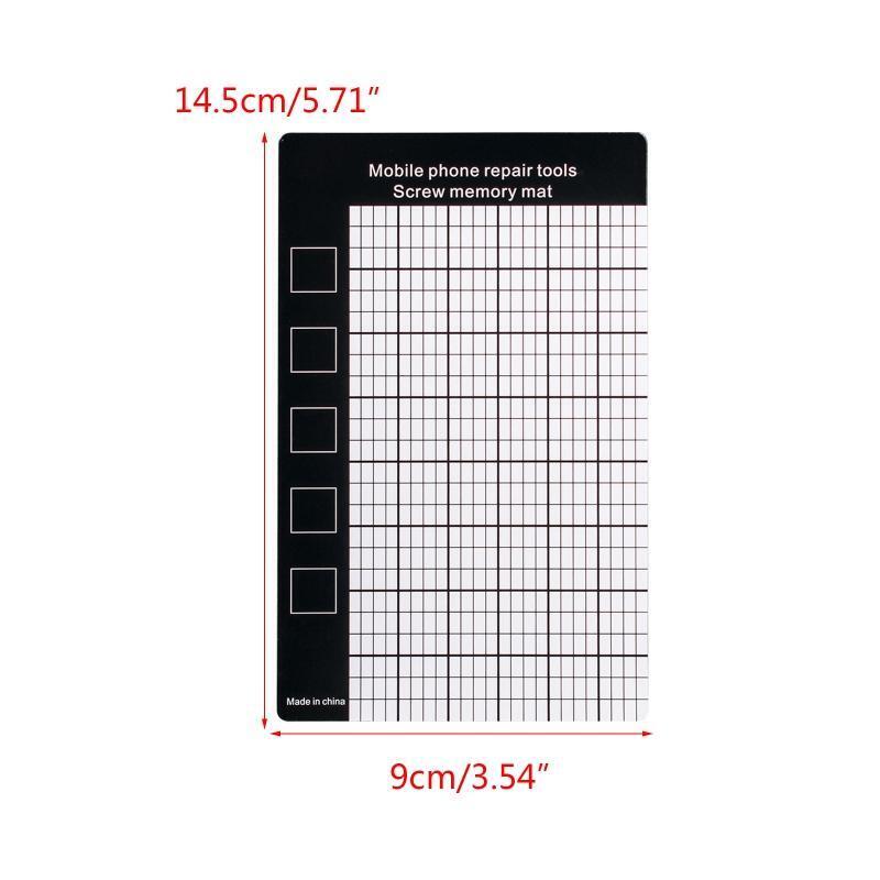 Work Pad Mobile Phone Screw Magnetic Project Mat with Scale Grid 9x14.5cm