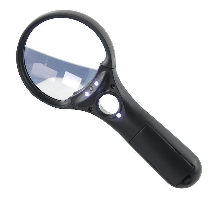 3X 45X High Magnification LED Handheld Lighted Magnifier Suitable for Reading
