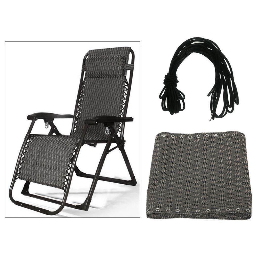 Grey Rhombus Replacement Fabric Cloth Black Laces Cord Kit For   Recliner