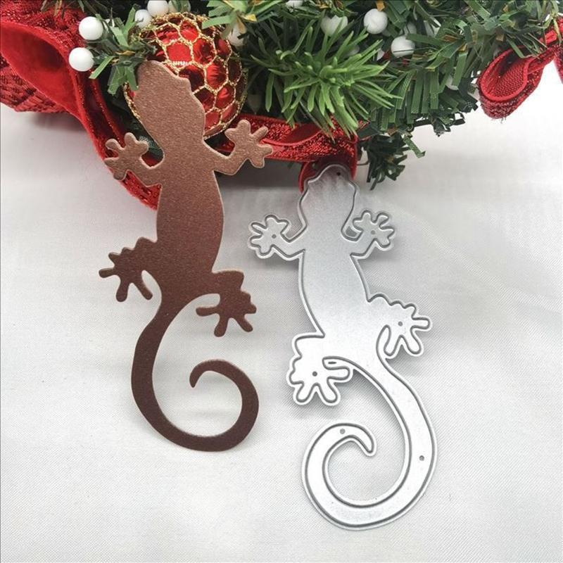 Cute Gecko Metal Die Cuts Stencil for DIY Scrapbooking Diary Embellishments