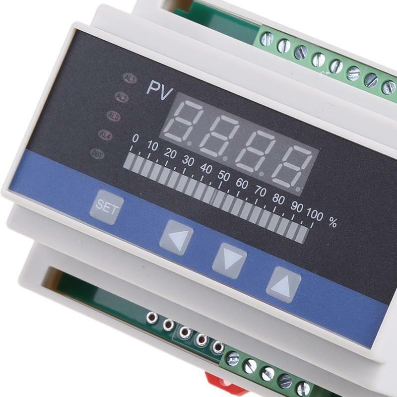 4-20mA DC Water Liquid Level Pressure Controller with 4-ways Relay DC24V Output