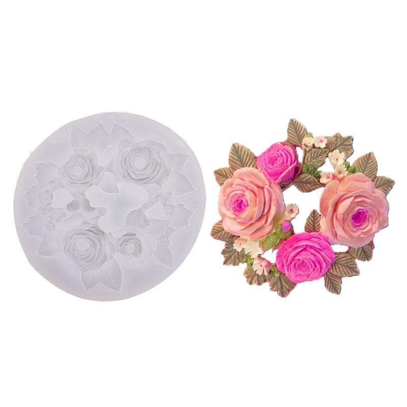 Flower Candy Mold for Cake Decor Rose Flower Shape DIY Chocolate Fondant