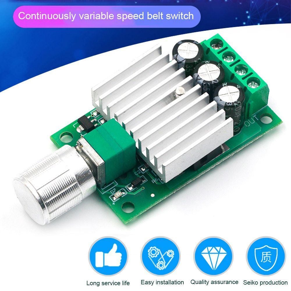 24V 10A Adjustable DC Motor Speed Controller Fan Motor Speed Regulator Dimmer