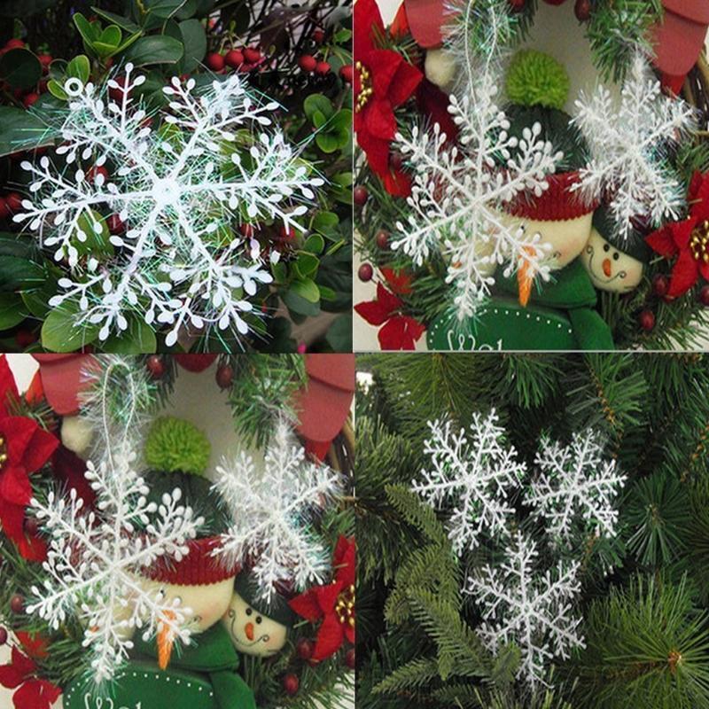 6PCS For Wall Windows Decor Christmas Snowflake Hanging Decorations 6cm
