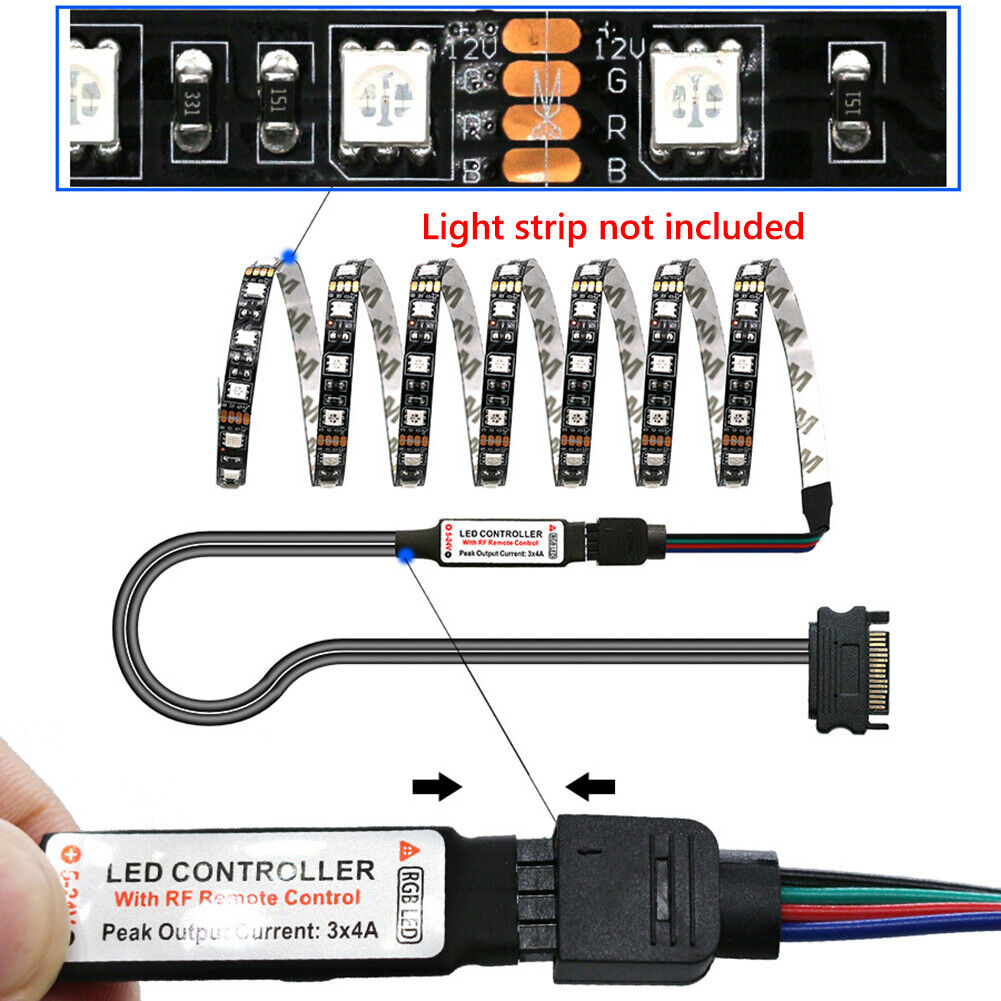 12V SATA RGB Controller RF Remote Controler For PC Case LED Strip